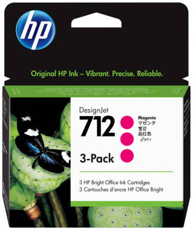 Картридж для струйного принтера HP 712 пурпурный, оригинал (3ED78A) 965844469950119