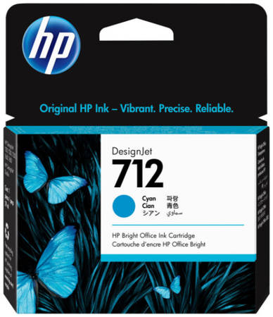 Картридж для струйного принтера HP 712 голубой, оригинал (3ED67A) 965844469950172