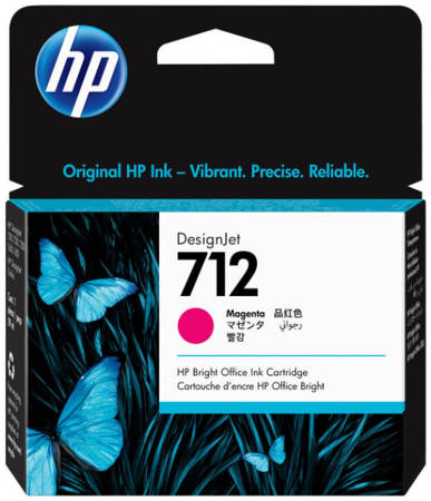 Картридж для струйного принтера HP 712 пурпурный, оригинал (3ED68A) 965844469950175