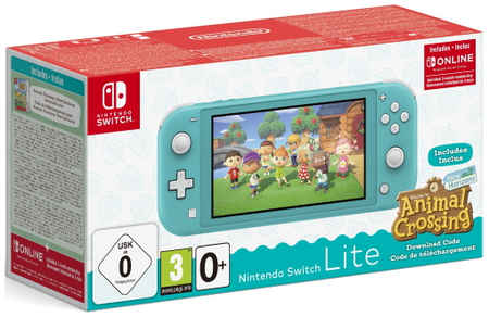 Игровая консоль Nintendo Switch Lite Animal Crossing: New Horizons Turquoise бирюзовый+Animal Crossing:New Horizons+NSO 3мес 965844469961594