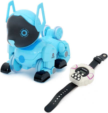 Робот-собака Паппи радиоуправляемый работает от аккумулятора цвет голубой 4437410 965844470002656