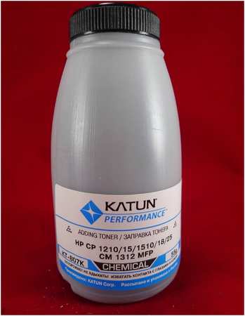 Тонер Katun KT-807K для картриджей CB540A/CE320A/CF210A/CF210X Black, химический 965844470015462