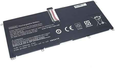 Аккумуляторная батарея для ноутбука HP Envy Spectre XT 13-2120t HD04-4S1P 14.8V 3200mAh OEM черная 965844470392481