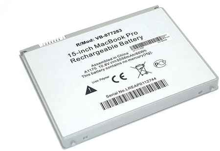 Аккумуляторная батарея для ноутбука Apple MacBook Pro A1175 A1150 5400mAh серебристая OEM 965844470397524