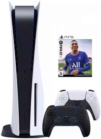 Игровая приставка Sony PlayStation 5 + 2-й геймпад + игра FIFA 22 (Европа EU)