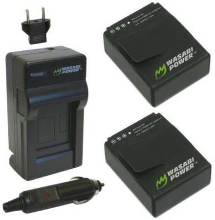 Зарядка-кроватка для аккумуляторов GoPro Hero 3 + 2 аккумулятора Wasabi Power 965844470702701
