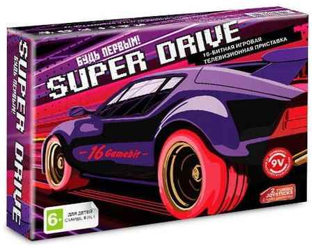 Игровая приставка 16 bit Super Drive Racing + 2 геймпада (Черная)