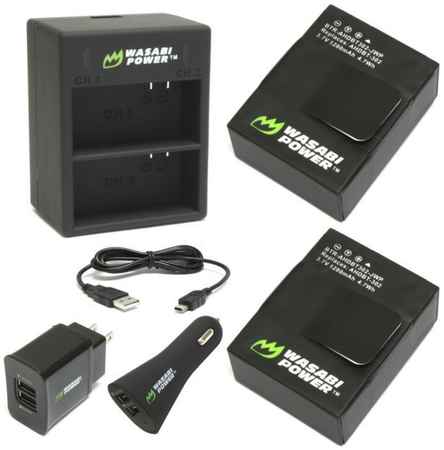 Зарядка Wasabi Power Dual Charger GoPro Hero 3/3+ + 2 аккумулятора Wasabi Power 1280 mAh 965844471422370