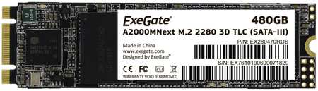 SSD накопитель ExeGate Next M.2 2280 480 ГБ (A2000TS480) 965844472115835