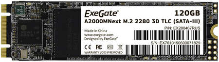 SSD накопитель ExeGate Next M.2 2280 120 ГБ (EX280467RUS)
