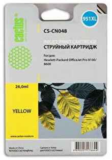 Картридж для струйного принтера CACTUS CS-CN048 (CS-CN048) желтый, совместимый 965844472119381