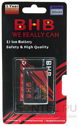 Аккумулятор BHB для LG GD900 Li-on/850 mAh 965844472122450