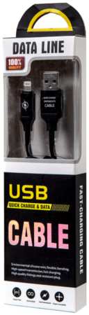 Apple USB кабель Safe&Speed Line для iPhone 5 черный 965844472125165