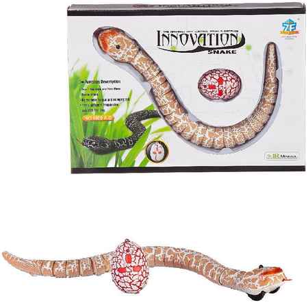 Junfa toys Игрушка Junfa Интерактивные насекомые и пресмыкающиеся Змея бежевая на ИК управлении 9909A-D/D бежевая