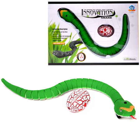 Junfa toys Игрушка Junfa Интерактивные насекомые и пресмыкающиеся Змея зеленая на ИК управлении 9909A-D/C зеленая 965844472250849