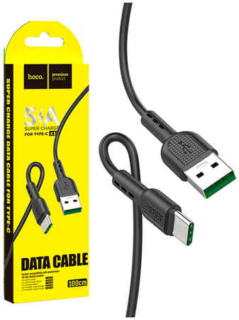 Дата-кабель Hoco X33 Surge USB - USB Type-C 1 м, черный