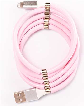 Дата-кабель NoBrand MCL-1 USB - Lightning 1 м, розовый 965844473091160