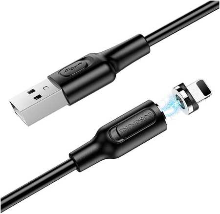 Дата-кабель BOROFONE BX41 Amiable USB - Lightning 1 м, черный 965844473097429
