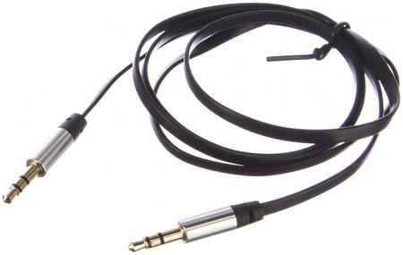 Аудио кабель Rexant AUX 3.5 мм шнур плоский 1M Black 18-4000 965844473325710