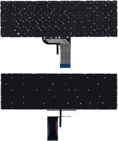 Клавиатура для ноутбука Lenovo IdeaPad 700 700-17ISK черная без рамки с подсветкой 965844473346394
