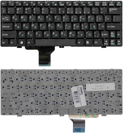 Клавиатура для ноутбука Asus Eee PC 1004DN Series. Плоский Enter. Черная, без рамки. PN: N