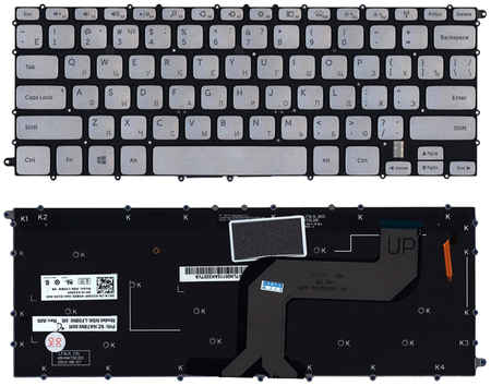 Клавиатура для ноутбука Dell Inspiron 14 7437 серебристая с подсветкой 965844473743359