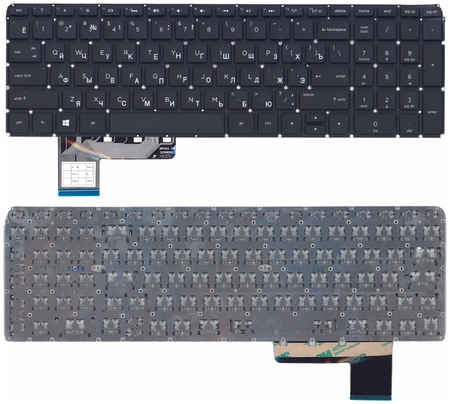 Клавиатура для ноутбука HP Envy M6-K088, M6-K125DX, M6-K054CA черная с подсветкой