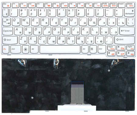 Клавиатура для ноутбука Lenovo IdeaPad U160 белая 965844473745475