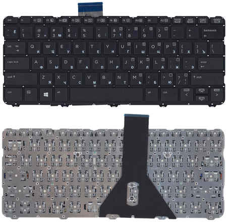 Клавиатура для ноутбука HP Probook 11 EE G1 черная без рамки (горизонтальный Enter) 965844473745483