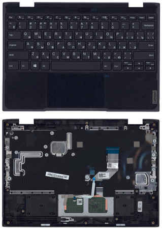 Клавиатура для ноутбука Lenovo 300e 2nd gen черная 965844473745612
