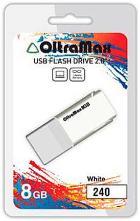 Флэш драйв USB 8GB 2.0 OltraMax 240 White 965844473747094