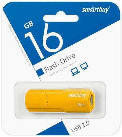 Флешка Smartbuy 16 Гб Clue Yellow (SB16 ГбCLU-Y) 965844473747953