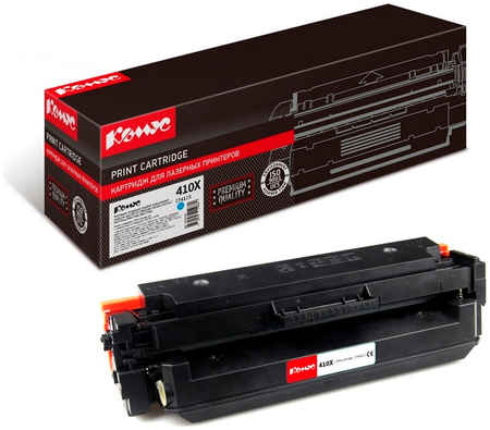 Картридж для лазерного принтера Комус 410X (CF411X) голубой, совместимый 965844473757338