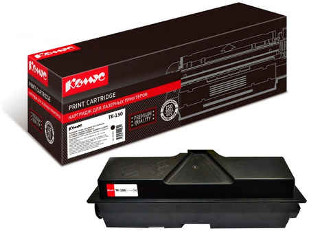 Картридж для лазерного принтера Комус S-1300D, 1300DN (TK-130) черный, совместимый 965844473757526
