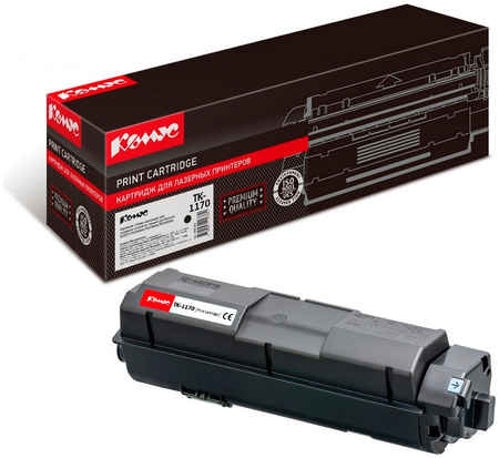 Картридж для лазерного принтера Комус Ecosys M2040 (TK-1170) черный, совместимый 965844473757599