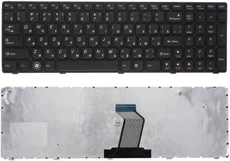 Клавиатура для ноутбука Lenovo IdeaPad Z560 Z565 G570 G770 черная с рамкой 965844473950917