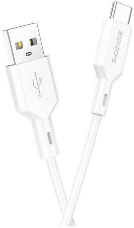 Дата-кабель USB 3.0A для Type-C Borofone BX70 ПВХ 1м White BX70a