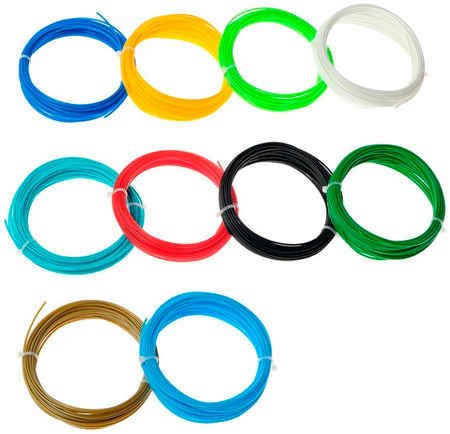 Пластик ABS для 3D-принтера Luazon Home ABS-10 разноцветный (Р00003050) 965844473988611