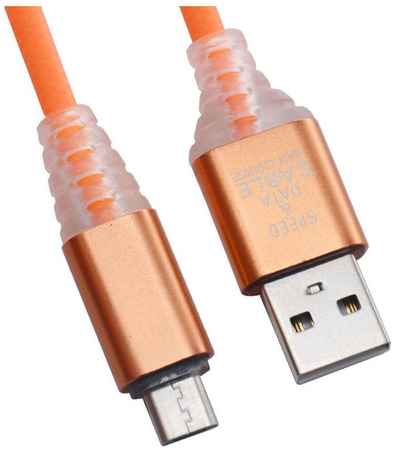 Кабель Liberty Project Micro USB Змея LED TPE Orange 965844474083154