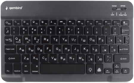 Беспроводная клавиатура Gembird KBW-4 Black/Gray 965844474363185