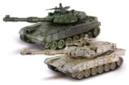Танковый бой на пульте радиоуправляемый Crossbot Т-90 и Abrams M1A2, 1:24, 870623 Танковый бой Crossbot