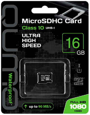 Карта памяти QUMO Micro SDHC 16Гб (QM16GMICSDHC10U1NA) 965844474891869