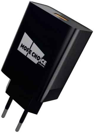Сетевое зарядное устройство 1USB 3.0A QC3.0 для Lightning 8-pin More choice NC52QCi Black 965844474952392