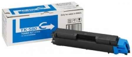 Картридж для лазерного принтера Kyocera TK-580C (1T02KTCNL0) синий, совместимый 965844474982071