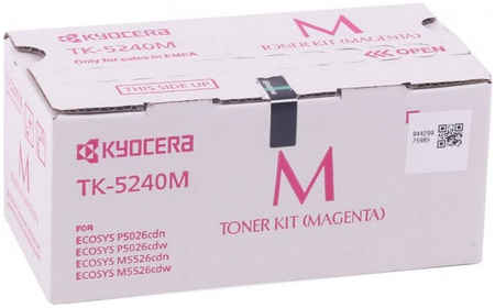 Картридж для лазерного принтера Kyocera TK-5240M 1T02R7BNL0 пурпурный, оригинальный 965844474982104