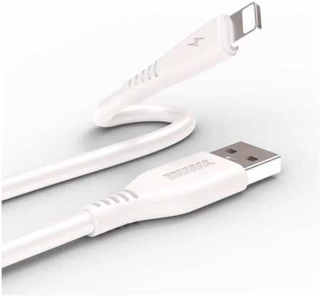 Кабель USB WIIIX CB-107-U8 (1.0)-W USB-8pin, DATA, оплетка: пластик с тиснением, белый CB-107-U8(1.0)-W 965844475019447