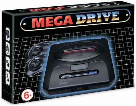 Игровая приставка 16 bit Mega Drive Classic + 2 геймпада (Черная)