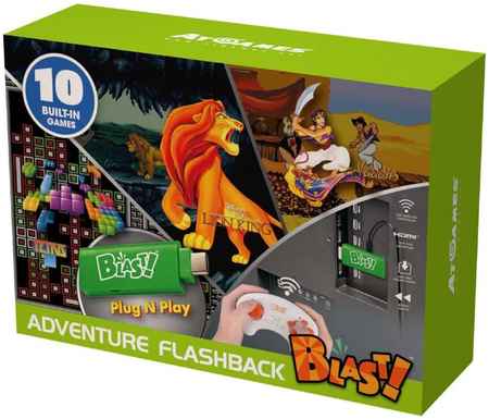 Игровая приставка Adventure Flashback Blast WD3308 (10 в 1) + 10 встроенных игр + геймпад 965844475534695