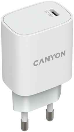 Сетевое зарядное устройство CANYON H-20-02 1xUSB Type-C 3 А белый 965844476107147