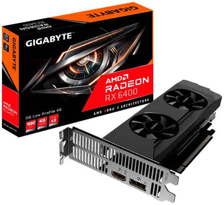 Видеокарта Gigabyte AMD Radeon RX6400 EAGLE Low Profile (GV-R64D6-4GL) Radeon RX 6400 D6 LOW PROFILE 965844476841360
